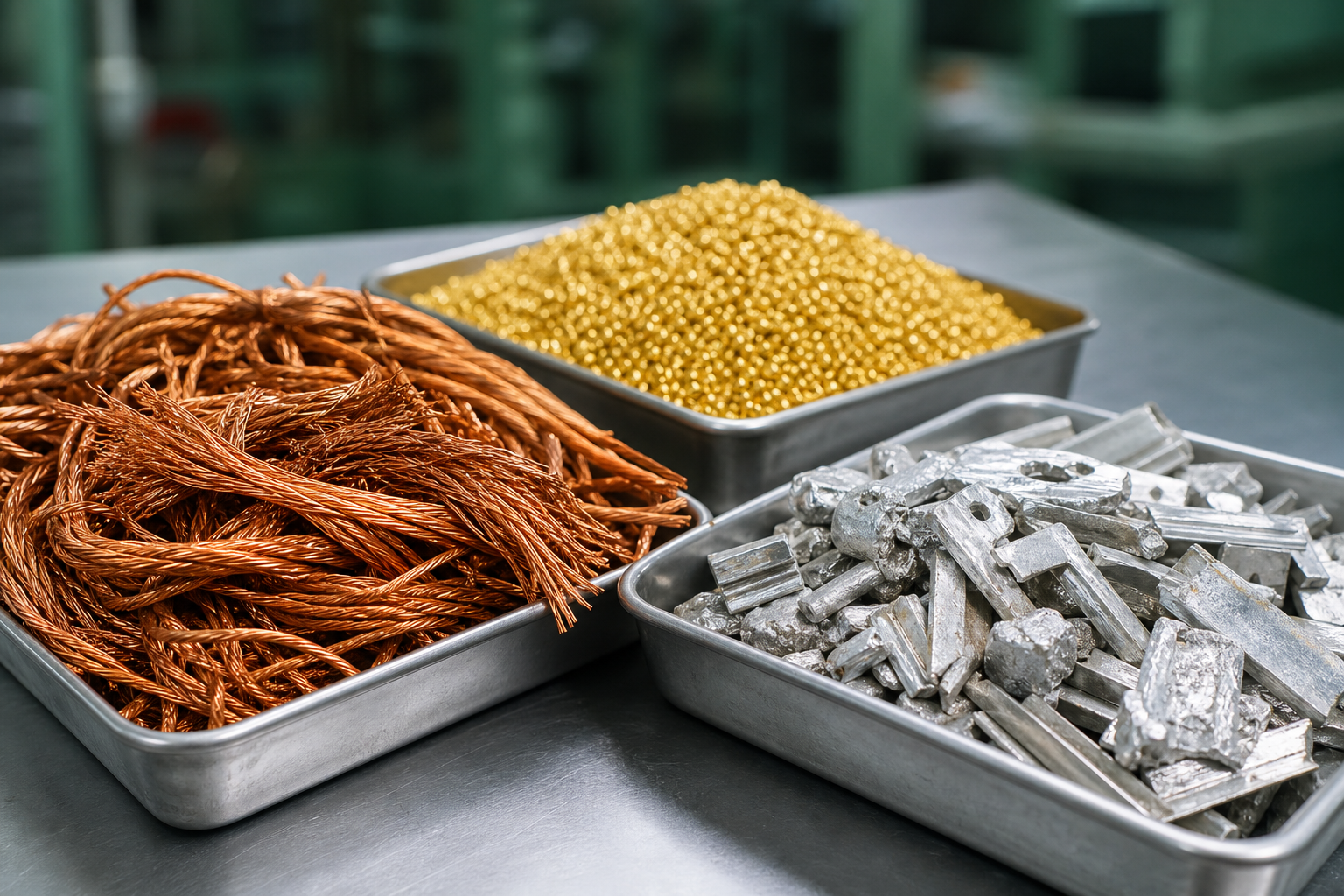 Recovered copper and metals from recycled electronic waste